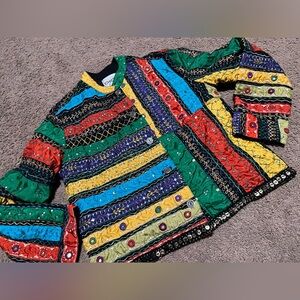 Chicos Colorful Patchwork Jacket